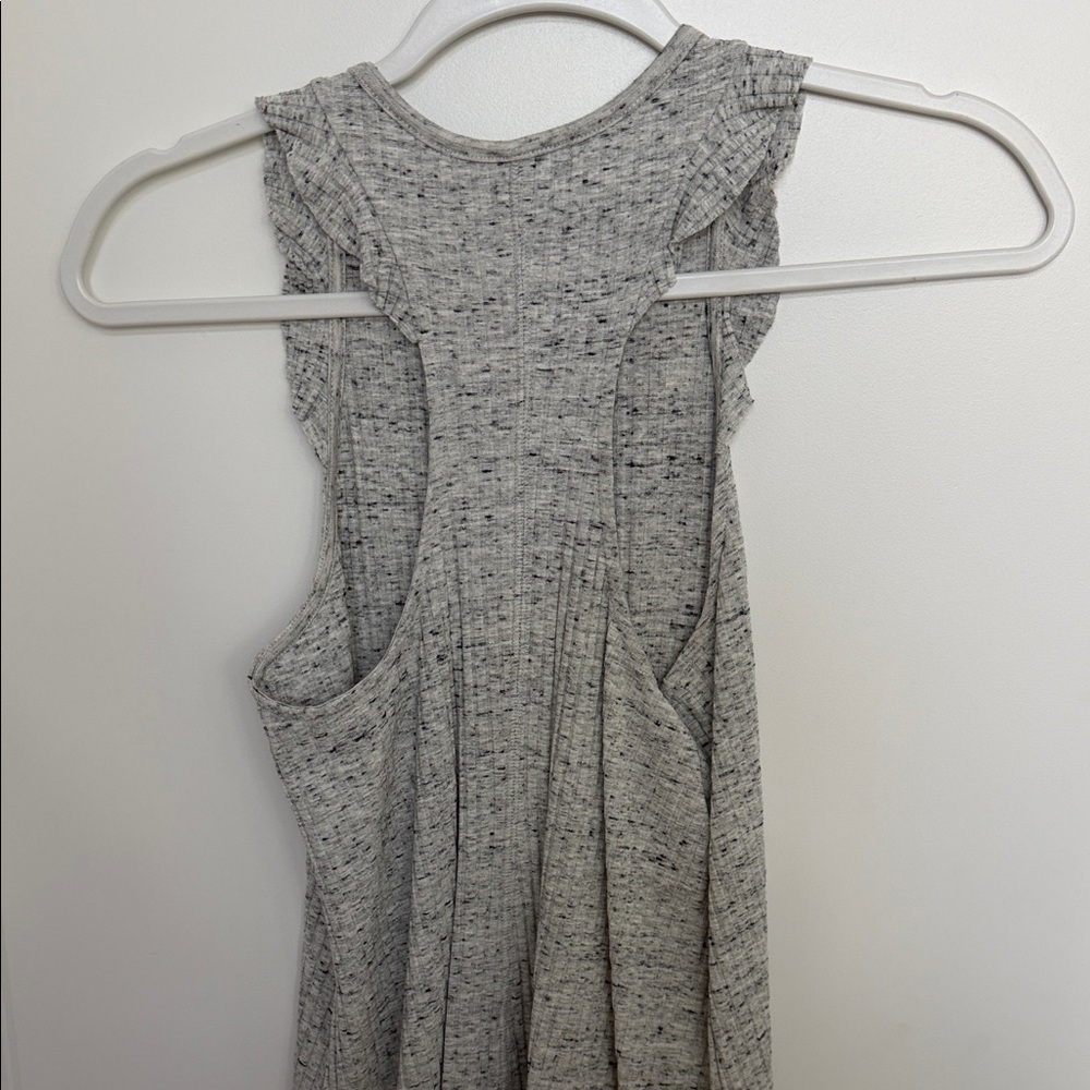 David Lerner Heather Gray Ribbed Sleeveless Racerback Tank - Picture 2 of 2